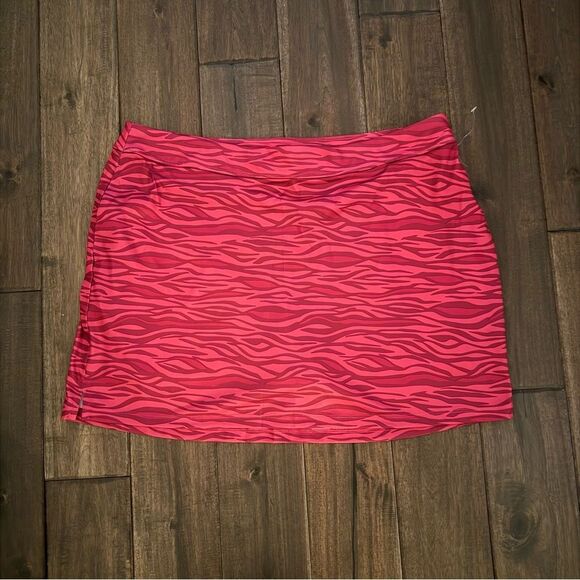 Greg Norman Pink Zebra Golf Tennis Active Skort XL NWOT - Picture 1 of 4